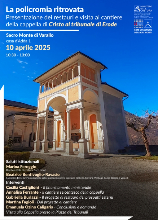La policromia ritrovata - Presentazione dei restauri e visita al cantiere della cappella di Cristo al tribunale di Erode